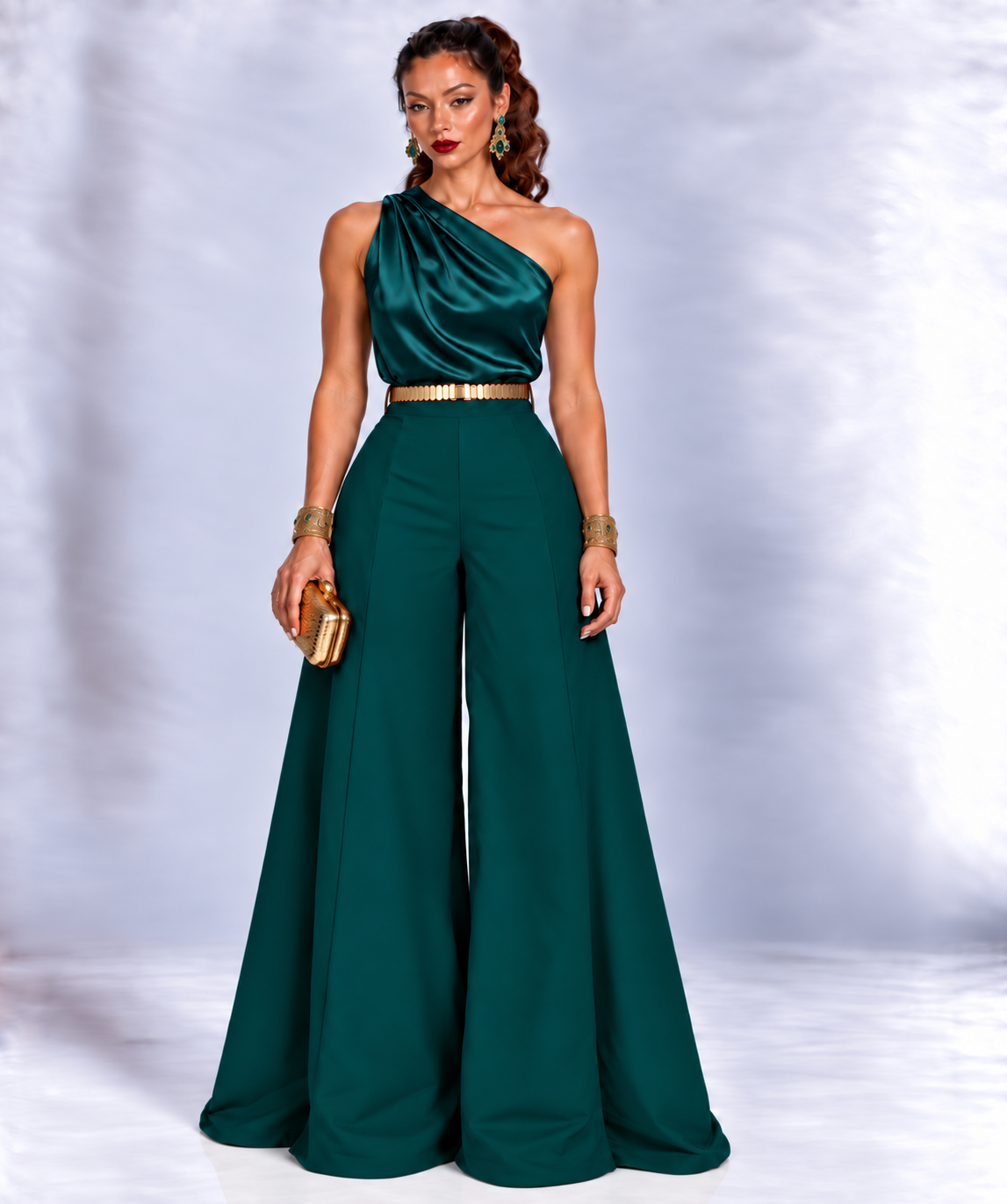 Women's Holiday Drama Palazzo Trouser — tall women's fit